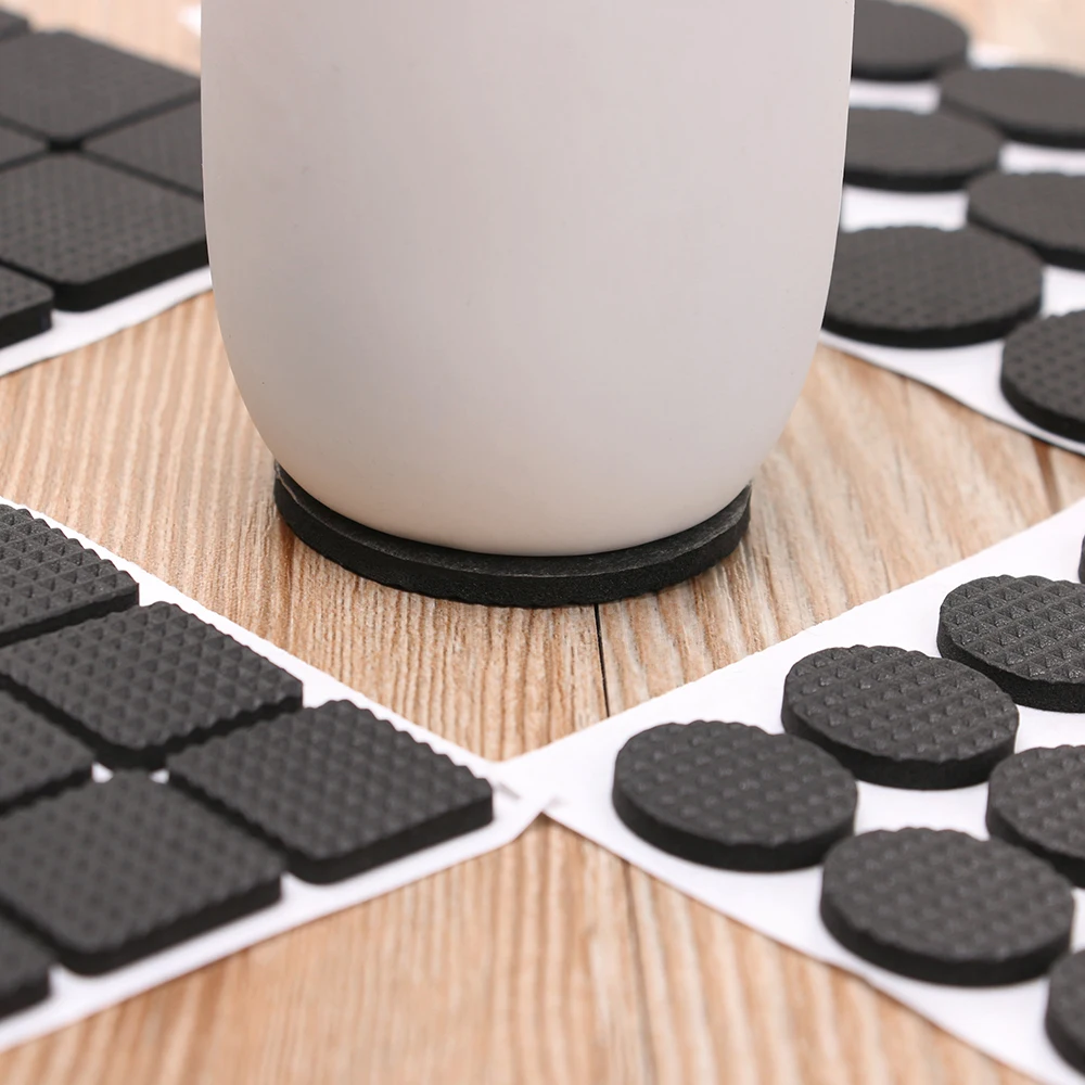 1-24Pcs Square Round Self Adhesive Furniture Leg Feet Pads Anti Slip Mat Bumper Damper For Chair Table Protector Noisy - купить по