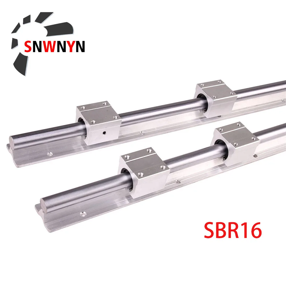 Линейная направляющая SBR16 2 шт. 16 мм 300 400 500 600 круглая любой длины + 4 блок