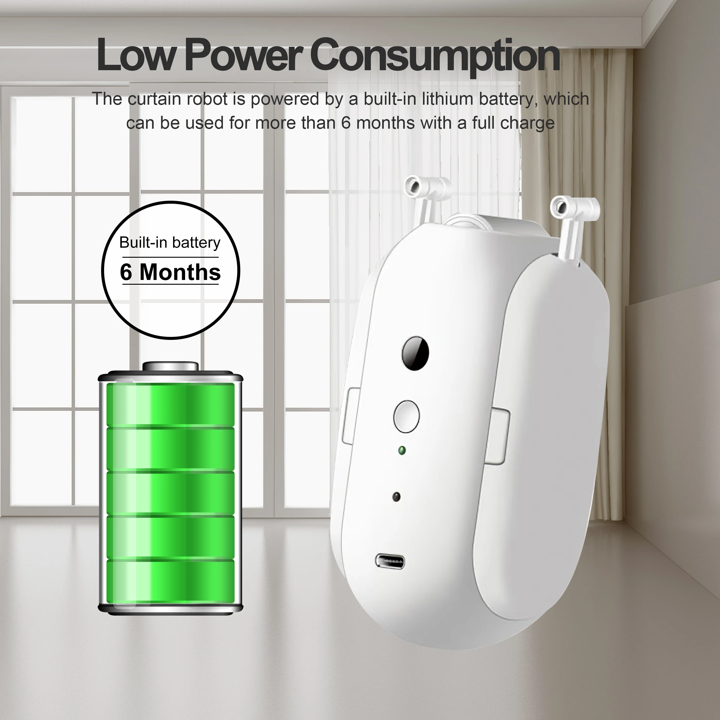 

Tuya Smart Bluetooth Curtain Switch Robot Wireless Remote Control Curtains Opener Motor works with Alexa Google Home Assistant