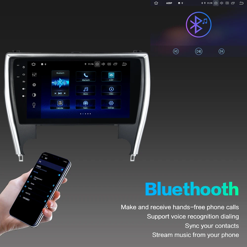 

10,2 "Android 10,0 автомобильное радио для Toyota Camry 2015 2016 2017 мультимедийный плеер US & Mid-East GPS Navi 8-ядерный 4 Гб + 64 Гб IPS экран