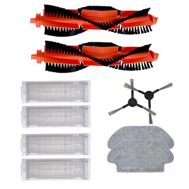 

Main Brush Filter Side Brush Mop Cloth for Xiaomi Mijia Robot STYJ02YM for Conga 3490 for Viomi V2 PRO V3 SE V-RVCLM21B
