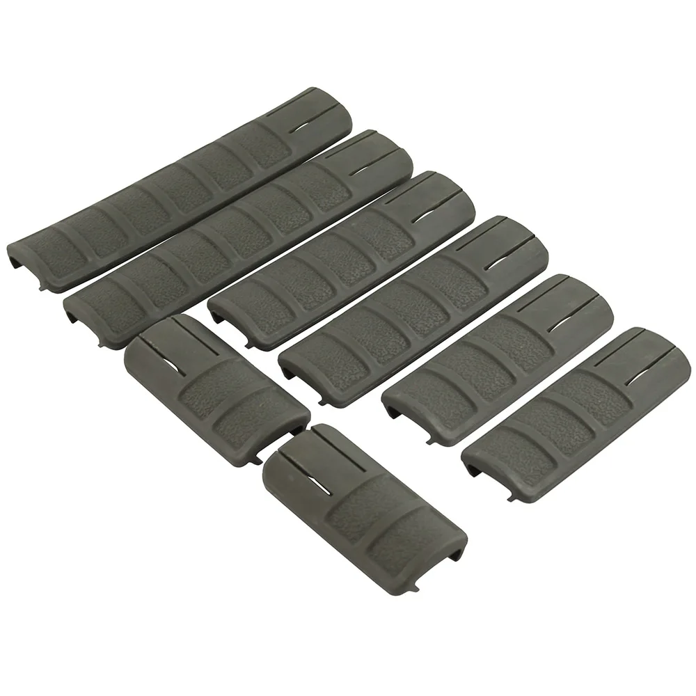8 шт. тактические Защитные накладки на рельсы Пикатинни|rail rubber|airsoft airsoftrail weaver |