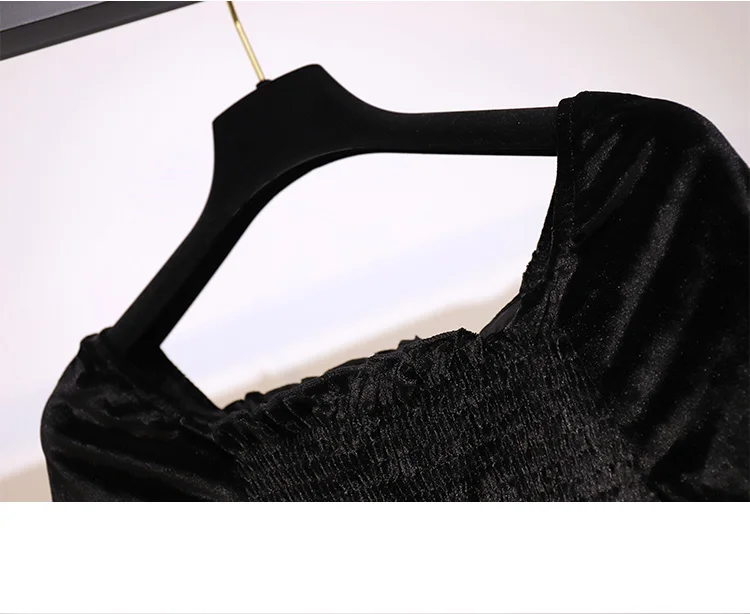 4XL Толстая сестра Осенняя Новая женская модная винтажная бархатная куртка с квадратным воротником