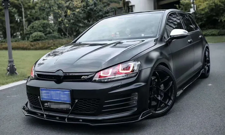 

Lip-shaped body kit front bumper spoiler protection plate surface trim chin shovel For Volkswagen Golf 7 6 7.5 Rline