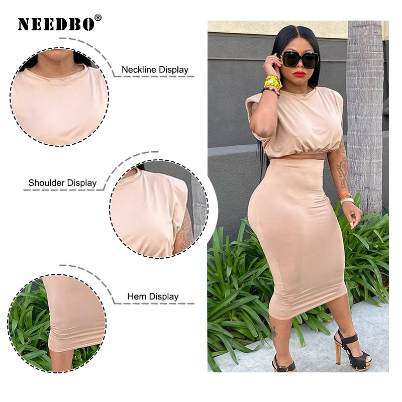 NEEDBO/летнее Сексуальное Женское Платье модный уличная одежда укороченный топ и