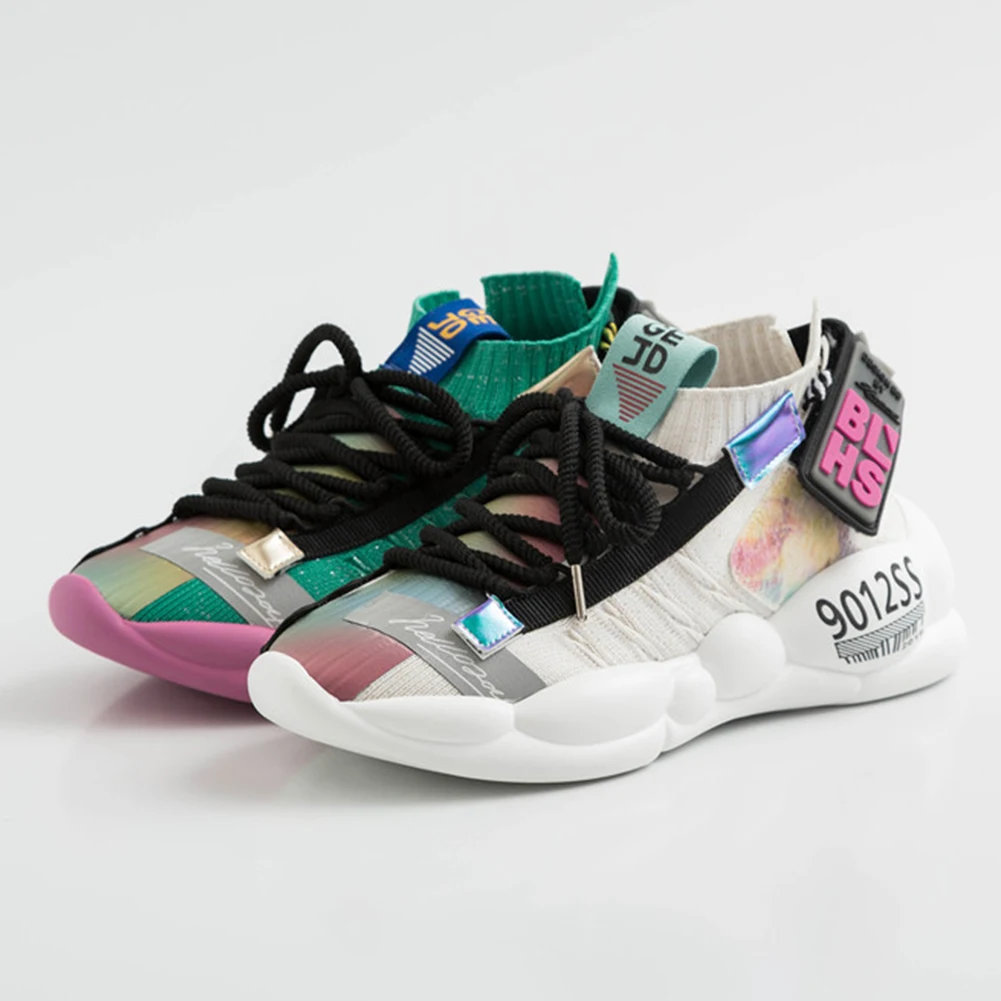 DORATASIA/новые модели лидеры продаж Цветной светильник носок кроссовки Женская