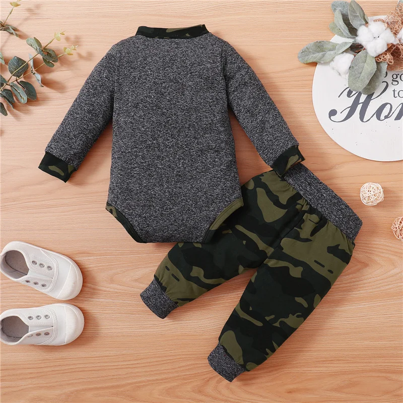 

2Pcs Autumn Spring Outfit Baby Boys Girls Plaid Casual Cotton Clothes Long Sleeve O-neck Romper Trousers Newborn Set