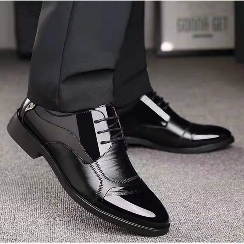 2021 New Fashion and Capable Business Pointed Toe Large Size Leather Shoes Formal Wear Professional Men's Leather Shoes