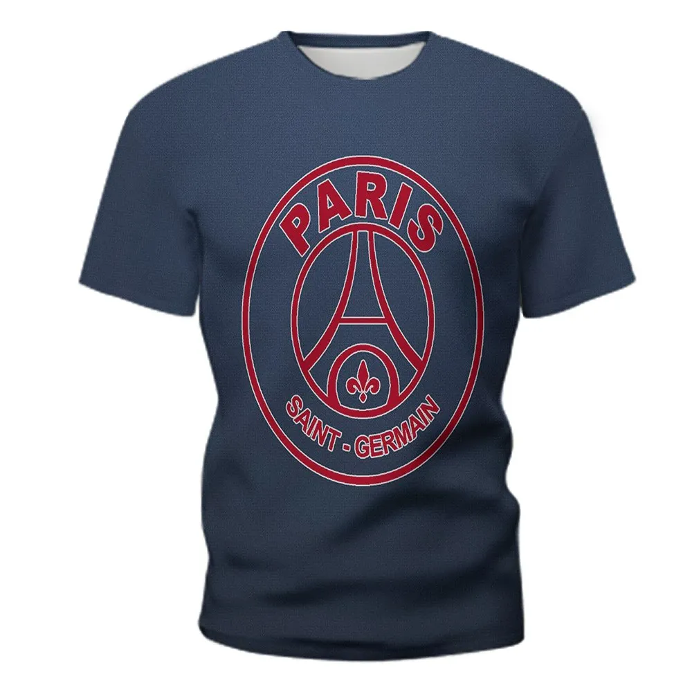 2020 футболка с надписью Париж Сен Жермен круглым вырезом 3D рисунком для мальчиков
