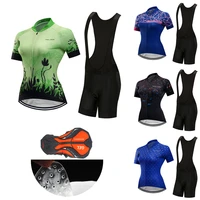 women bicycle clothes bib gel shorts 2022 summer cycling clothing sport suit female wear road bike jersey set skinsuit dress kit