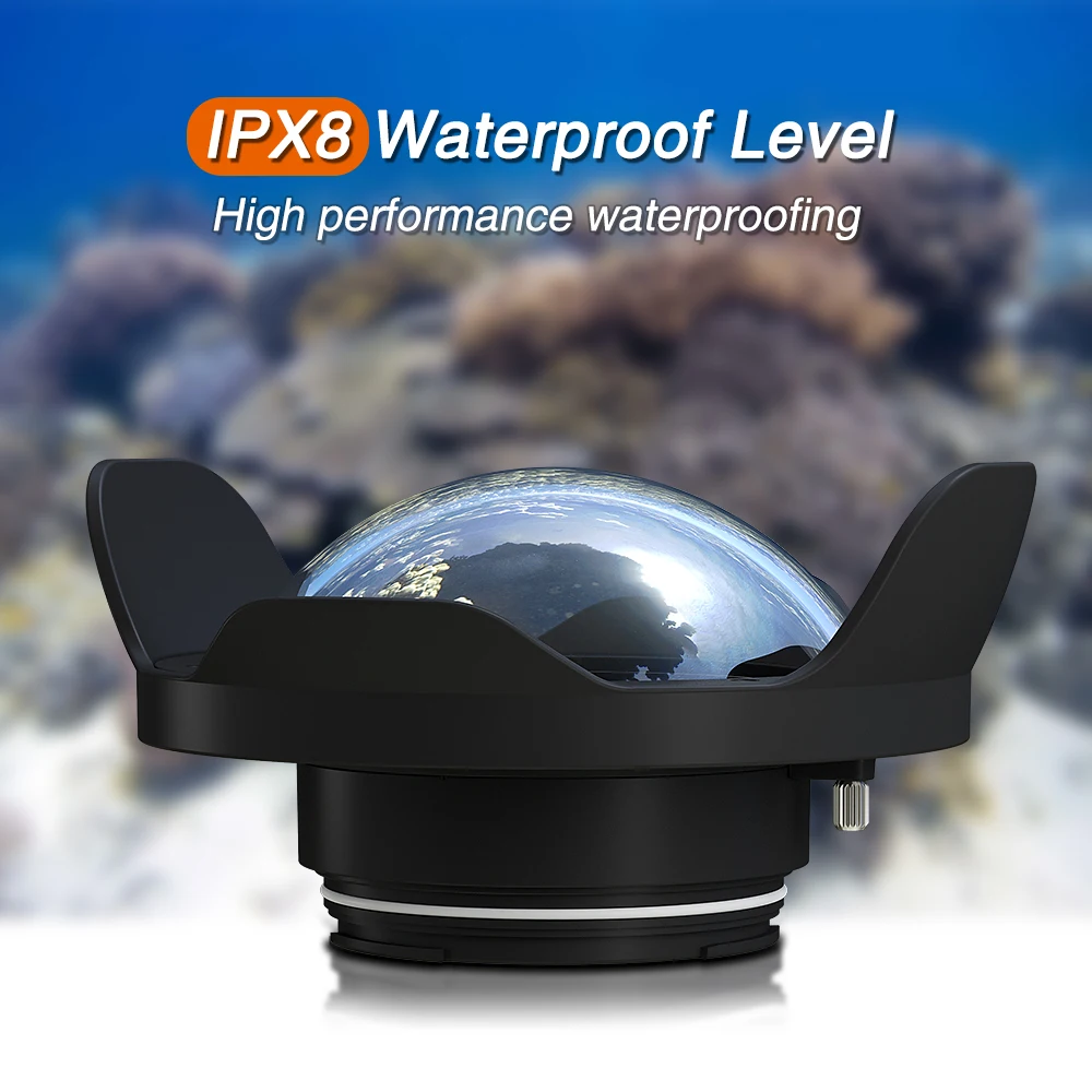 Seafrogs 6-дюймовый стеклянный купол для Sony Canon Nikon Fujifilm Panasonic водонепроницаемый