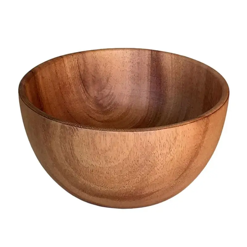 

Bowl Bowls Salad For Wooden Wood Serving Fruit Food Soup Pasta Rice Dessert Dinnerware Container Snacks Storage Holder Large