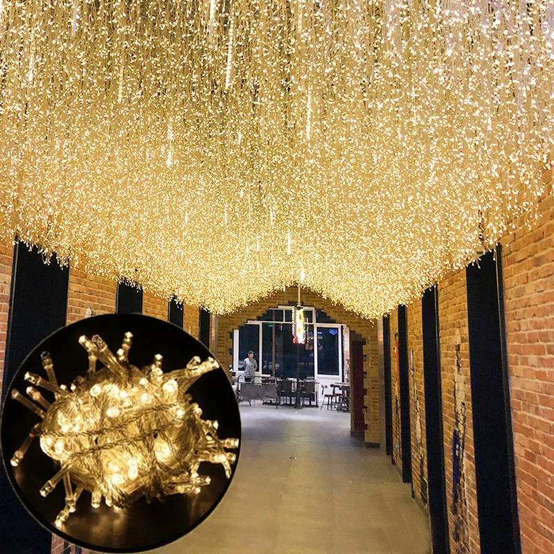 Рождественские огни Водопад уличный декор СВЕТОДИОДНАЯ Гирлянда-сосулька 3 5/5 м