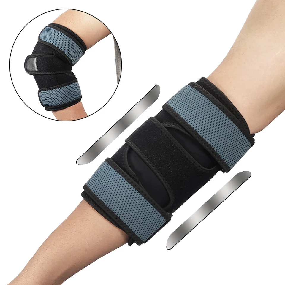 

1Pcs Elbow Brace Guard Night Elbow Sleep Support Stabilizer with Removable Metal Splints for Cubital Tunnel Syndrome Tendonitis