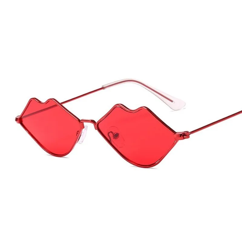 

Small Frame Sunglasses Women Retro Lips Mirror Metal Sun Glasses Female Vintage Brand Designer Lunette De Soleil Femme