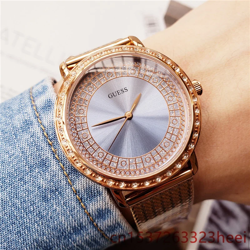 

GUESS watch men's skeleton automatic mechanical AAA watch gold skeleton retro men's women watch quartz watch