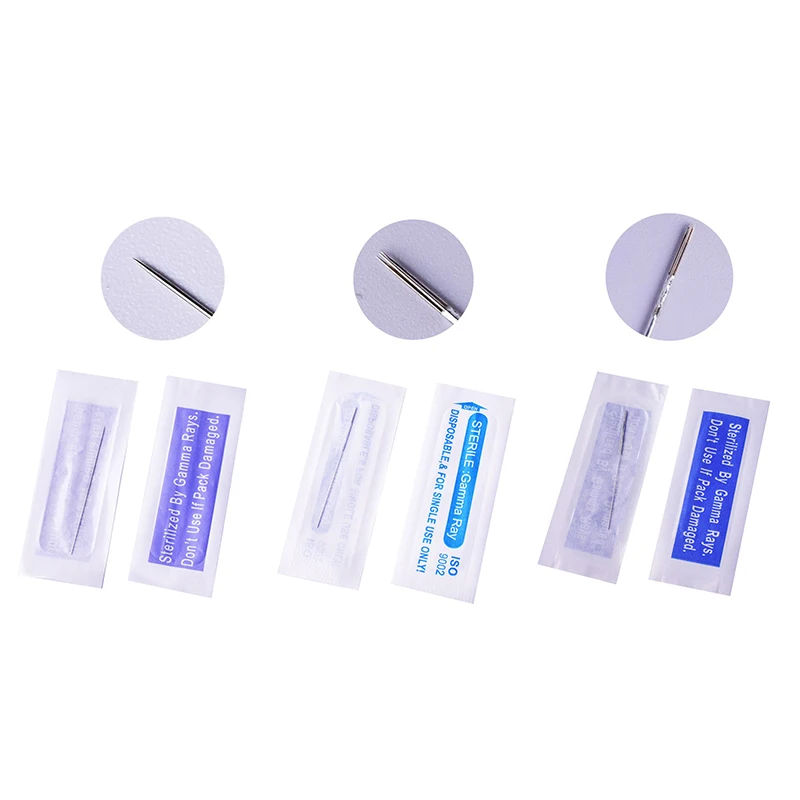 

1 коробка, серебристая игла для татуировок, нержавеющая сталь 100 3R, размеры: 4,8 см