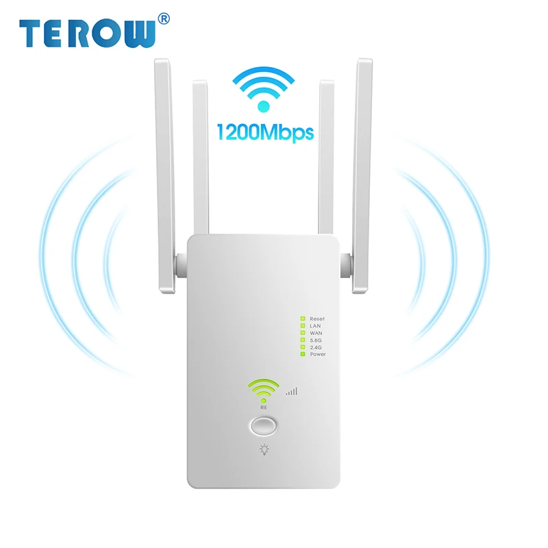 

TEROW AC1200 1200Mbps Mini Gigabit Wifi Router Dual Band 2.4GHz&5.8GHz Wifi Repeater Signal Extender Wireless AP/Repeater/Router