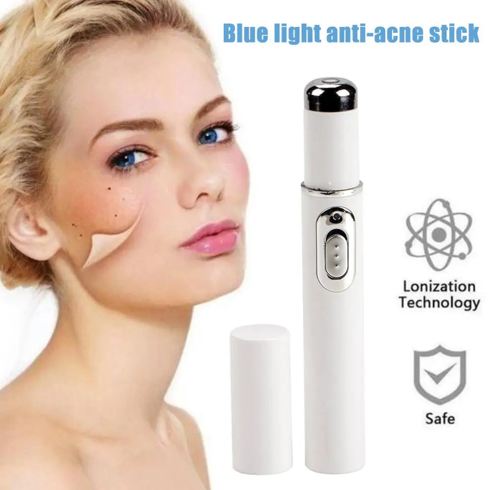Акне лазерная ручка удаление морщин машина Портативный прочный синий светильник