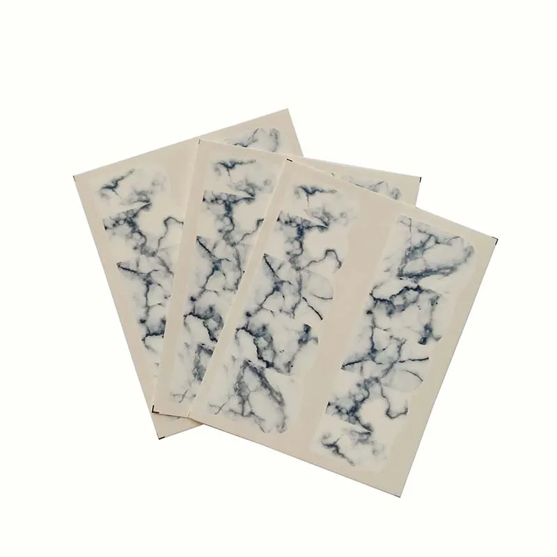 Черная переводная Фольга для ногтей градиентная мраморная наклейка ногтевого