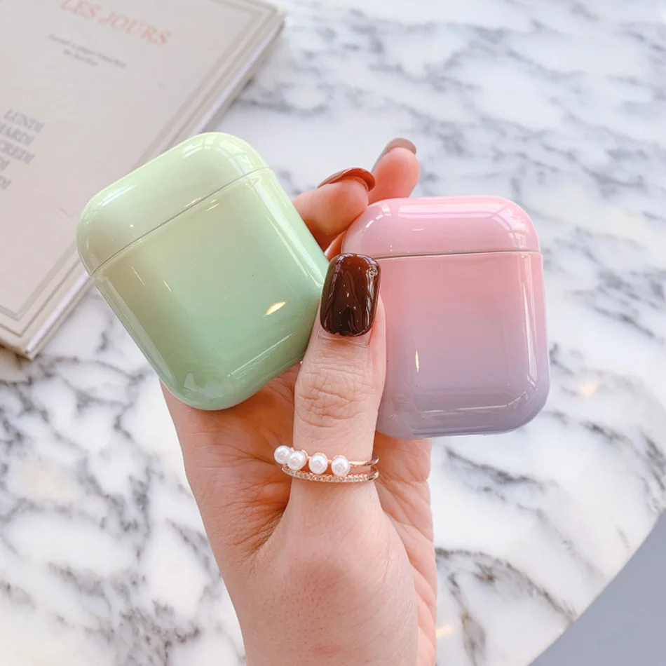Чехол для наушников Airpods 2 чехол Роскошный авокадо мраморный чехол для наушников Защитный чехол для Apple Air Pods чехол аксессуары коробка