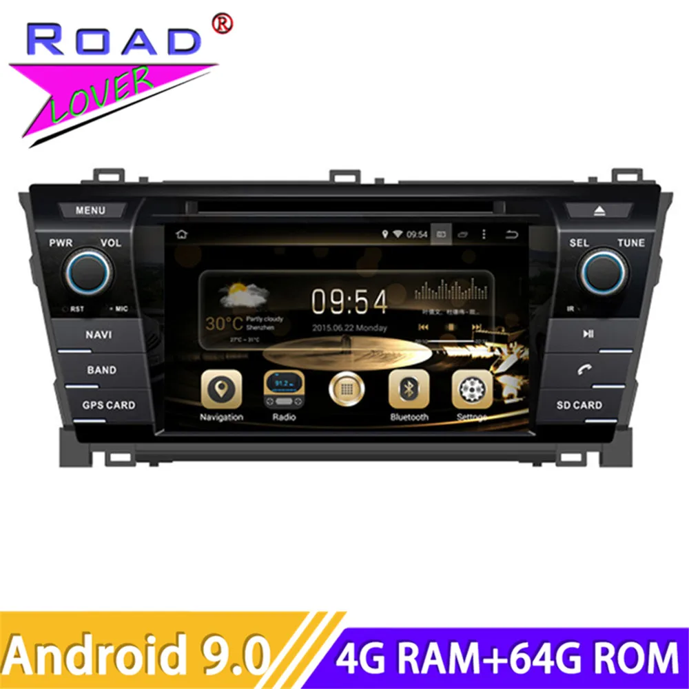 Roadlover Android 9.0 Car Multimedia DVD Player Radio For Toyota Corolla 2013- Stereo GPS Navigation Automagnitol 2Din HD Screen |