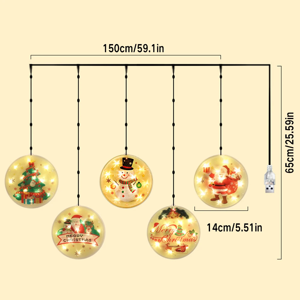 

Elk Bell String Light LED Window Curtains Hanging Lights Garland Christmas Tree Decor Ornament New Year Gift Festival Decor