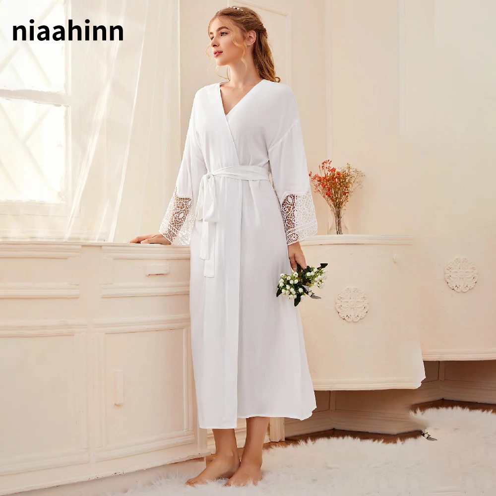 

Однотонное женское платье для сна, размеры S, M, L, XL, XXL, кружевная Стильная Милая Домашняя одежда, Женское ночное платье с поясом