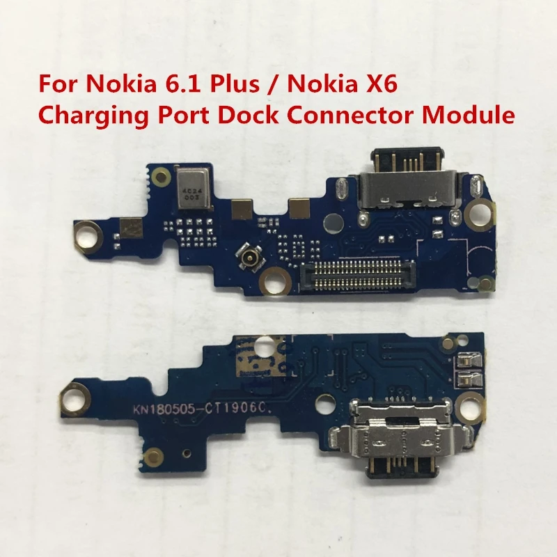 Для Nokia 6 1 Plus зарядный порт USB разъем гибкий кабель для / X6 модуль зарядного