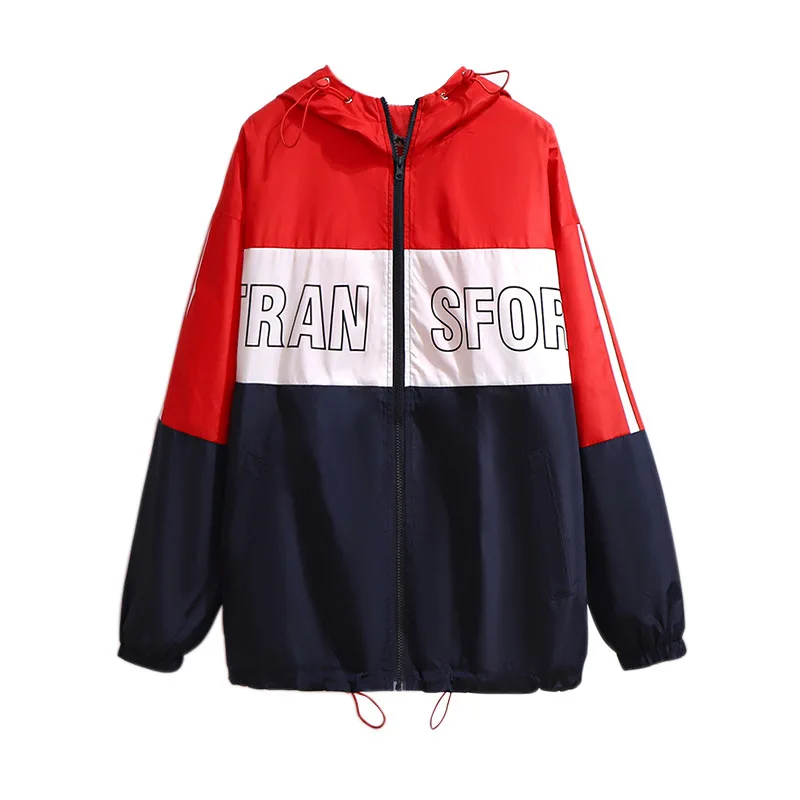

2021 New Ladies Spring Autumn Plus Size Sports Jacket Hooded For Women Large Long Sleeve Loose Red Baseball Coat 5XL 6XL 7XL