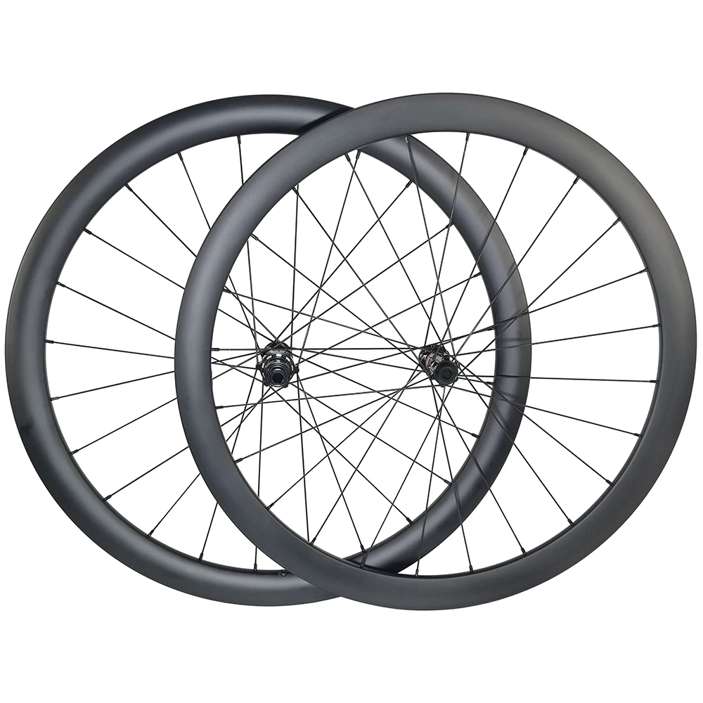 

700C 1385g all road Asymmetry 42mm deep clincher tubeless disc 24H gravel bike carbon road wheelset 25mm wide D411SB D412SB XDR