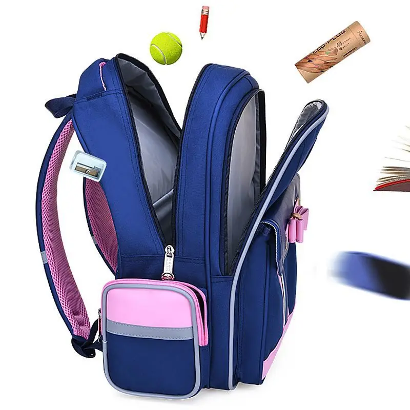 British style fashion bow children's school backpack for teen girls Reduce the burden schoolbags Waterproof kids school bag