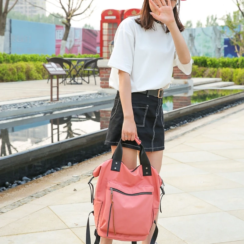 

Women Waterproof Multifunctional Tote Shoulder Handbags Nylon Fashion Backpack