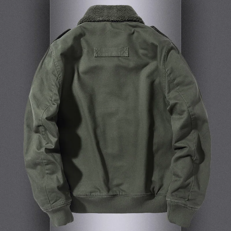 Мужская зимняя куртка в стиле милитари повседневная плотная теплая армейские