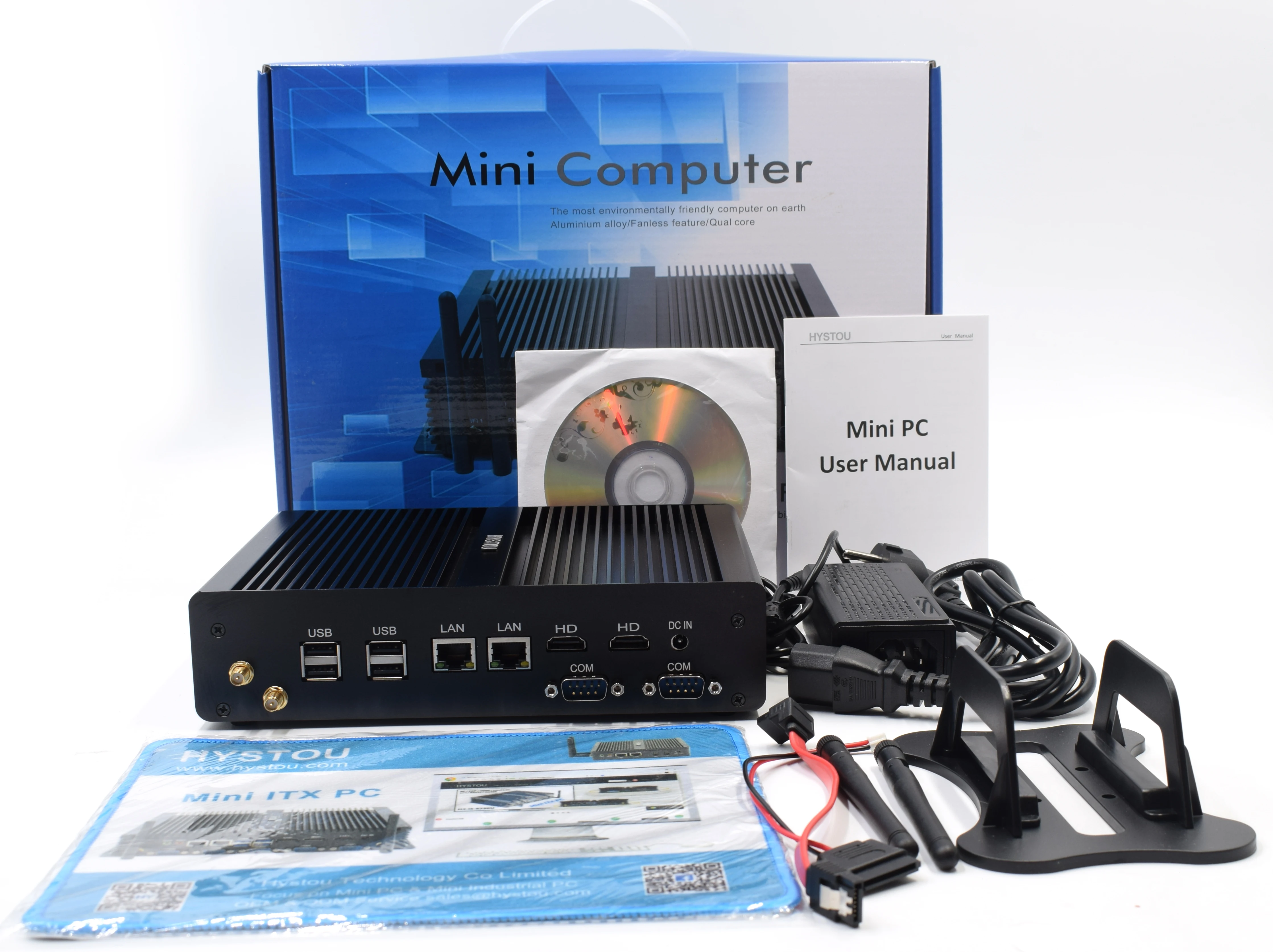 Четырехъядерный процессор Intel i7 5500u Мини ПК windows 10 2 * Gigabit lan Linux Ubuntu HDMI HTPC Barebone