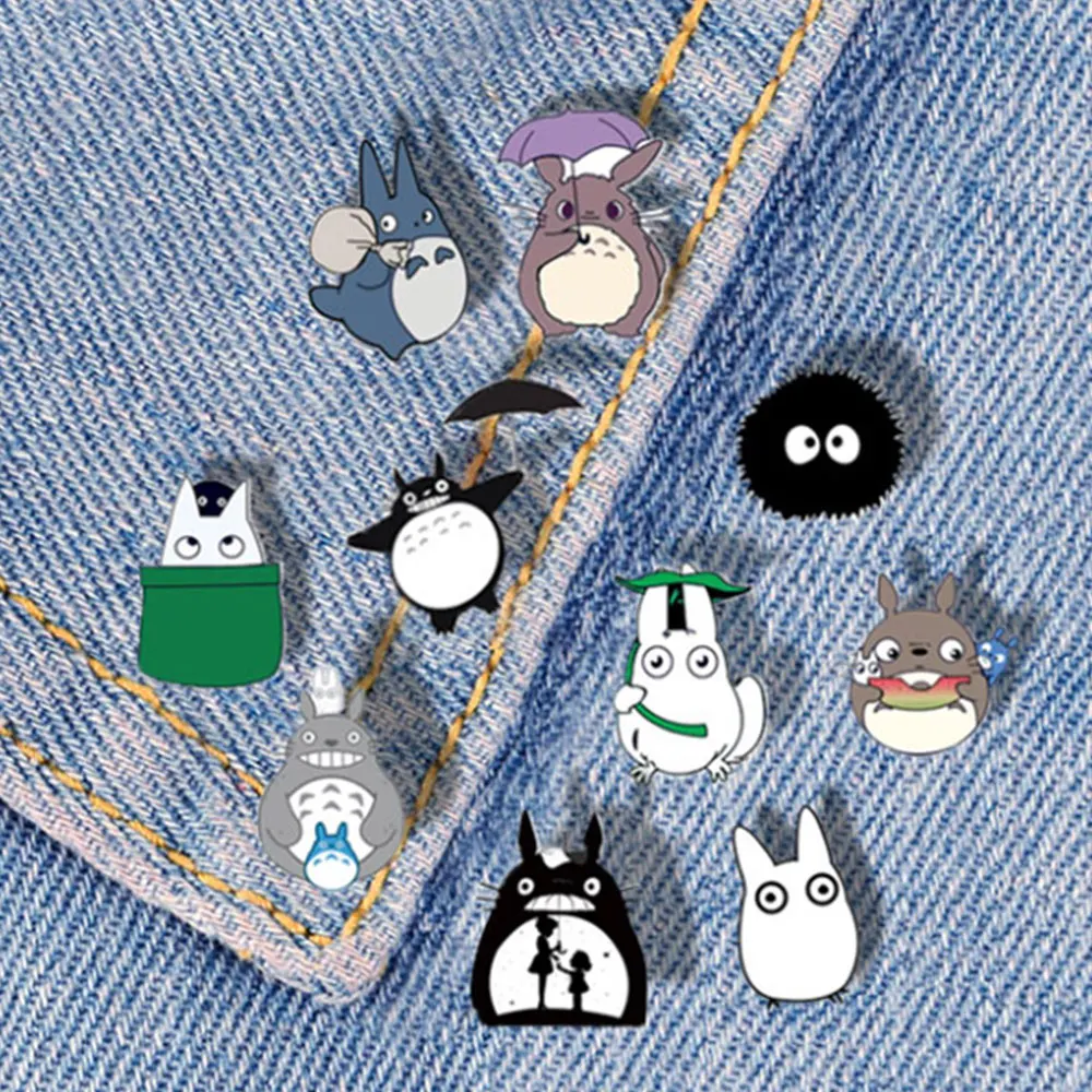 Классическая японская аниме Тоторо брошь на булавке акриловая лацкан значок со