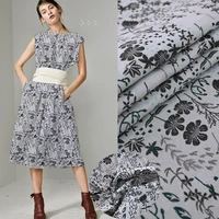 hy jacquard skirt fabric flower pattern high density fabrics sewing materials for dresses fabric by the yard and meter