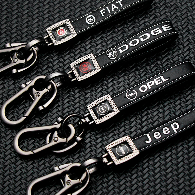 Брелок с логотипом автомобиля пряжка в форме подковы 360 ° кожаный брелок подарки
