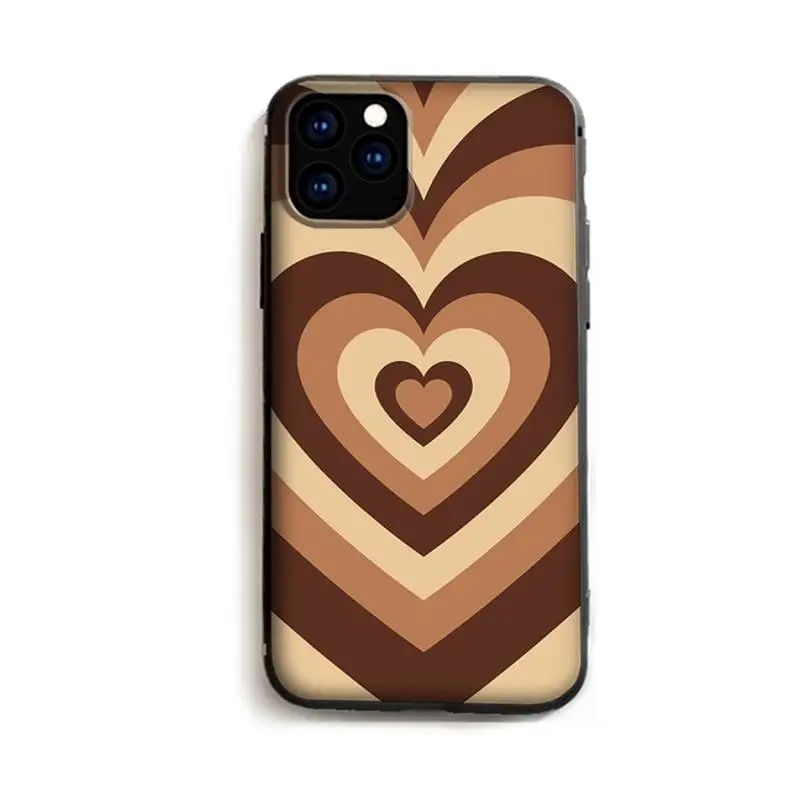 

Latte Love Coffee Heart Phone Case For iPhone 11 12 13 Pro mini pro XS MAX 8 7 Plus X 2020 XR 13pro iPhone Covers