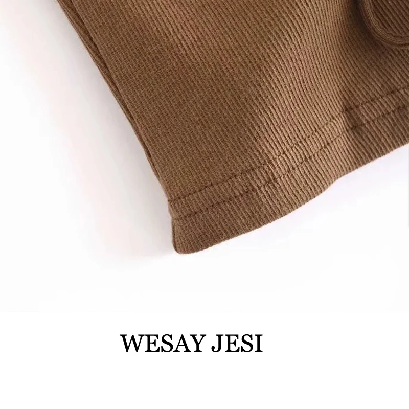 

WESAY JESI 2021 Women's Summer New Style Vest Pleated Halterneck Sleeveless Cotton Solid Color Short Cropped Sexy Slim Top