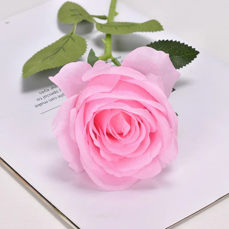 

10 Pcs/Lot Beautiful Artificial Roses Silk Flowers DIY Home Garden Party Wedding Decor Artificial Roses Flowers Decor Supplies