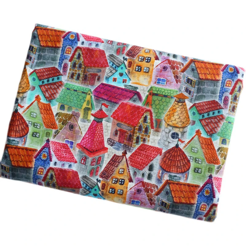 Хлопковая ткань с цифровым принтом муслиновая Ткань для шитья одежды сделай сам