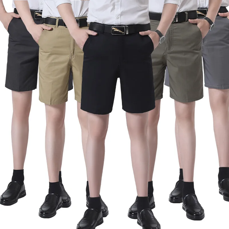 ICPANS 2020 Летние повседневные шорты для мужчин с высокой талией хлопковые прямые