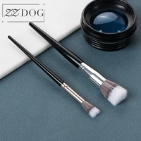 zzdog 1pcs professional stippling brush fluffy eye shadow concaeler blush foundation makeup brushes high quality cosmetics tools