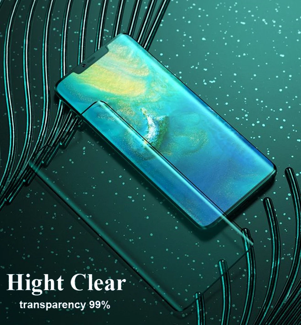 9D полное покрытие изогнутое закаленное стекло для huawei mate 20 30 Pro защита экрана на