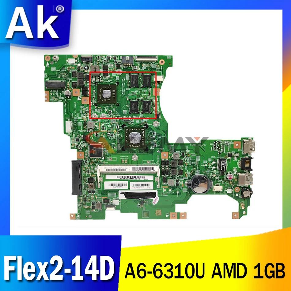 

FRU:5B20G00840 LF145M 448.00Y02.0011 для Lenovo Flex2-14D Материнская плата ноутбука A6-6310U DDR3 AMD 1 ГБ полностью протестирована