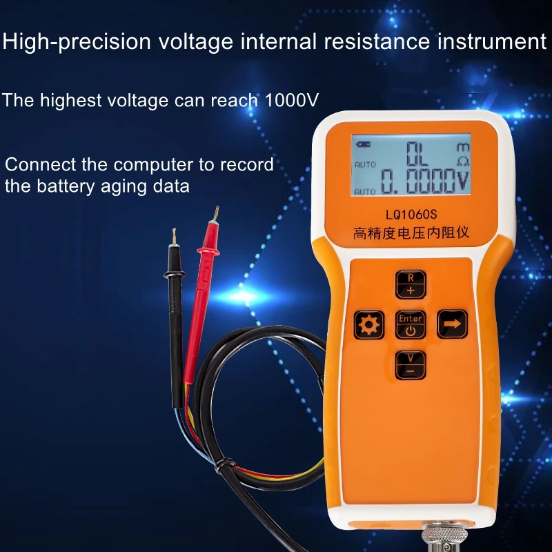 High-precision lithium battery voltage internal resistance tester LQ1060S cell internal resistance tester 100V voltage test tab