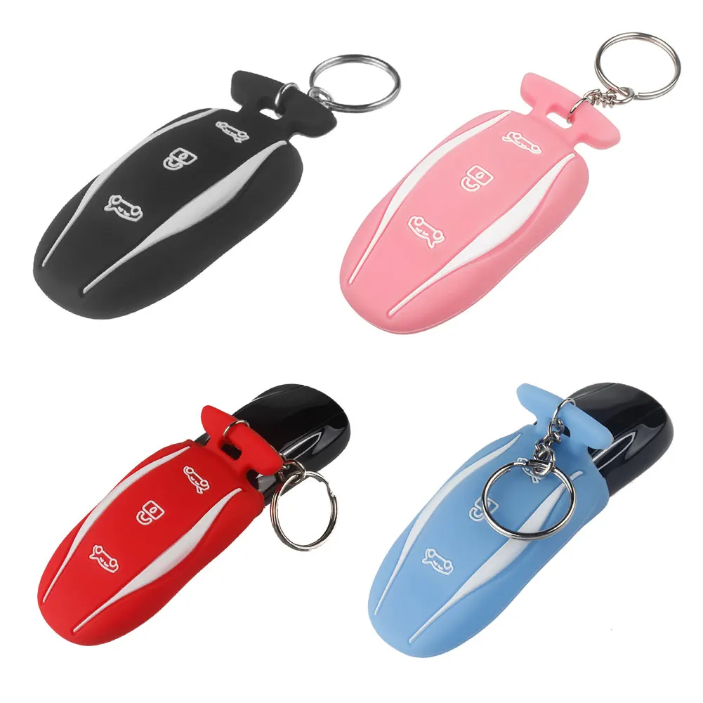Силиконовый чехол для ключей автомобиля Tesla модель 3 S Чехол дистанционного ключа