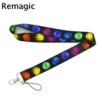 colorful moon classical style lanyard for keys the 90s phone working badge holder neck straps with phone hang ropes lanyards