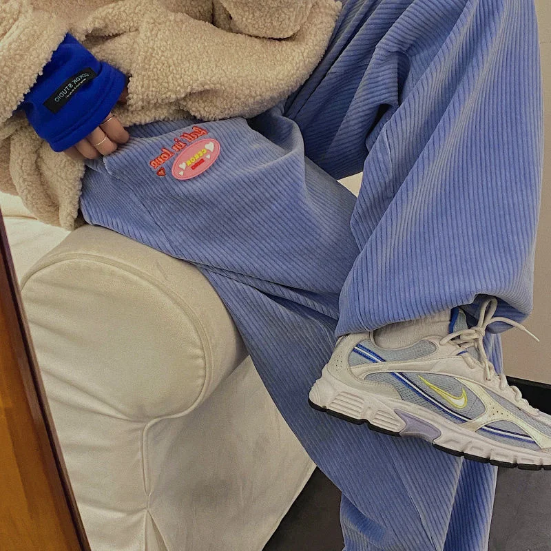 

Брюки женские вельветовые свободного покроя, в стиле Харадзюку